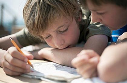 Boy in School